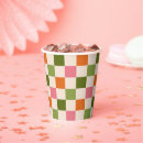 Search for pink paper cups Chequered