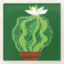 Recherche de motif cactus dessous de verres Blanc
