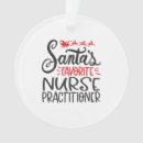 Search for nurse practitioner ornaments Santa