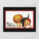 Search for vintage halloween greetings postcards Black cat
