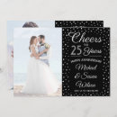 Search for elegant 25th wedding anniversary invitations Cheers to 25 years