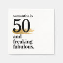 Search for funny 50th birthday napkins Over the hill