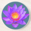 Recherche de lotus dessous de verres Bleu