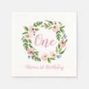Search for 1st birthday napkins Flowers