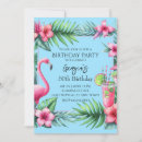 Search for tropical fruit party invitations Flamingo