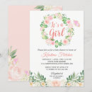 Search for garden baby girl shower invitations Watercolor