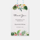 Recherche de feuille tropicale étiquettes cadeau Merci
