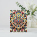 Search for intricate pattern postcards Colourful