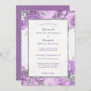 Search for lilac and silver wedding invitations Floral