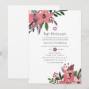 Recherche de fleur bar bat mitzvah invitations Floral