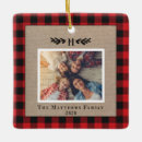 Search for monogram ornaments Buffalo plaid