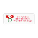 Search for reindeer antlers return address labels Cute