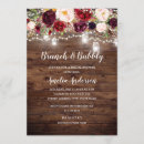 Search for rustic brunch and bubbly invitations Burgundy