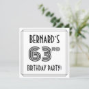 Search for customizeable square birthday invitations Elegant