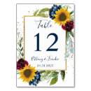 Search for sunflower numbers table cards Navy blue