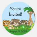 Search for safari invitation stickers Zoo