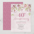 Search for 40th anniversary invitations Pink
