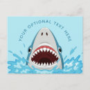 Search for sharks postcards Illustration