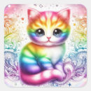 Search for rainbow cat stickers Kitten