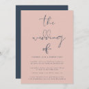 Search for navy blue and dusty rose wedding invitations For her