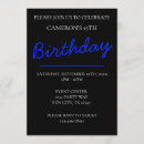 Search for black blue man birthday invitations Masculine