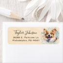 Search for corgi return address labels Watercolor