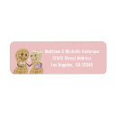 Search for engagement return address return address labels Blush pink