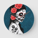 Search for day of the dead clocks Sugar skull