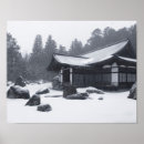 Recherche de neige couverte posters Noir et blanc