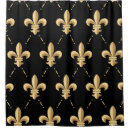 Search for fleur de lis shower curtains Black