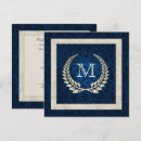 Search for blue damask square invitations Initial