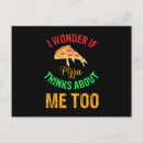 Recherche de pizza drôle cartes postales Foodie