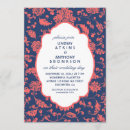 Search for navy and coral wedding invitations Vintage