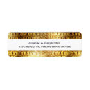 Search for metallic gold return address labels Glitter