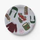 Search for christmas village paper plates Watercolor