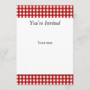 Search for red and white gingham invitations Plaid