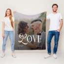 Search for love photo blankets Typography
