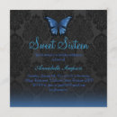 Search for butterflies design invitations Blue