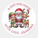 Recherche de père noël drôle autocollants Elfe