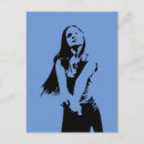 Recherche de silhouette fille cartes postales Noir