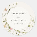 Search for floral wreath wedding stickers Wildflower