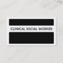 Search for social worker business cards Black