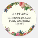 Search for floral address stickers Vintage