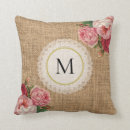 Search for vintage burlap pillows Flowers