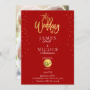 Search for red gold christmas wedding invitations Elegant