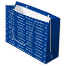 Search for blue and white gift bags Script