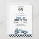 Search for blue race car invitations Checkers
