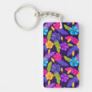 Search for pink leaf rectangular keychains Colourful