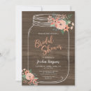 Search for mason jar bridal shower invitations Pink