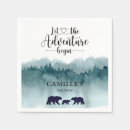 Search for the adventure begins napkins Baby shower